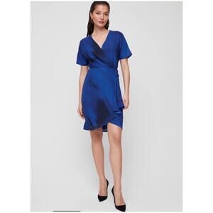 NWT Aritzia Wallace Wrap Dress in Pure Indigo Black